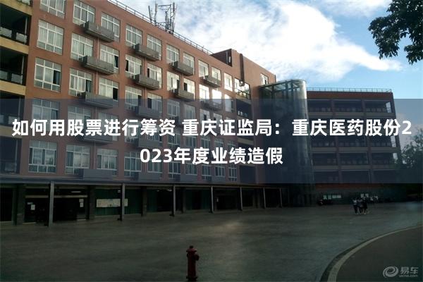 如何用股票进行筹资 重庆证监局：重庆医药股份2023年度业绩造假