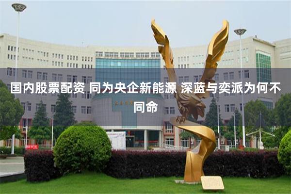 国内股票配资 同为央企新能源 深蓝与奕派为何不同命