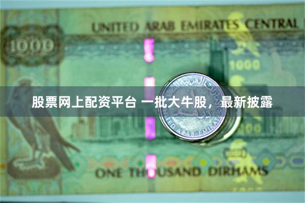 股票网上配资平台 一批大牛股，最新披露