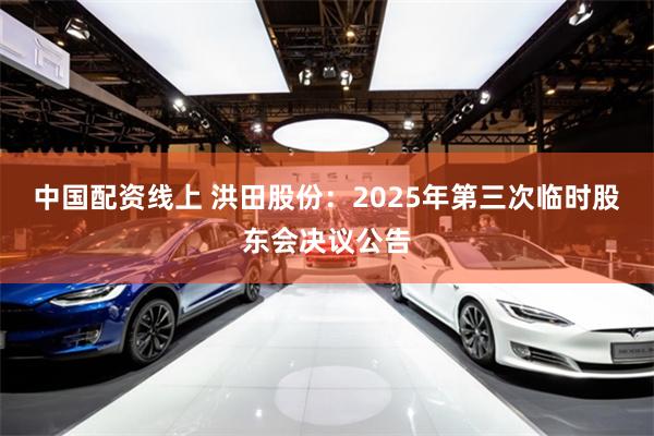 中国配资线上 洪田股份：2025年第三次临时股东会决议公告