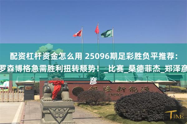 配资杠杆资金怎么用 25096期足彩胜负平推荐：罗森博格急需胜利扭转颓势！_比赛_桑德菲杰_郑泽彦